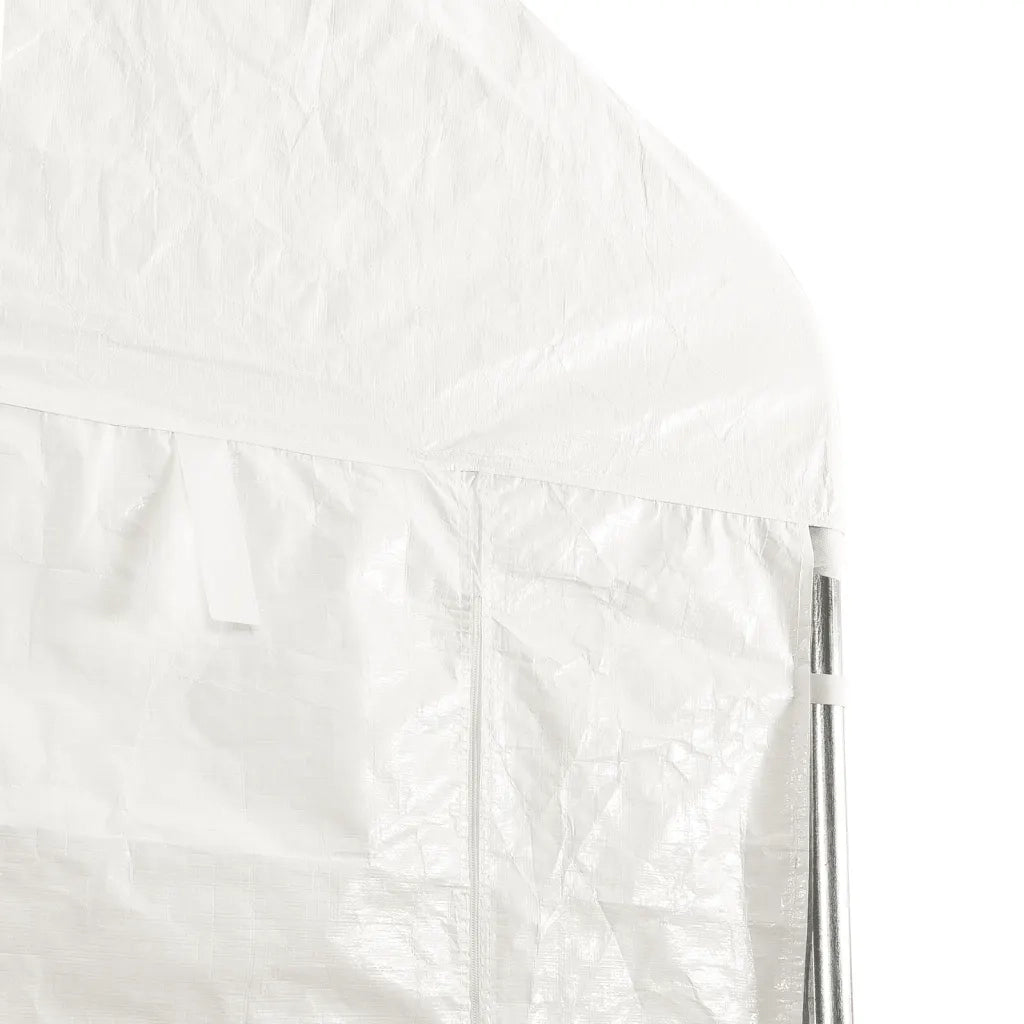 Gazebo con Tetto Bianco 6,69x4,08x3,22 m in Polietilene 3155487