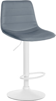 Sgabello da bar Lex in similpelle grigio,bianco