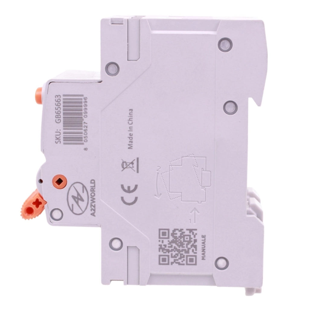 RCBO Doppia Leva, Interruttore Magnetotermico Differenziale Tipo A Curva C 1P+N 2M 6000A 300mA AC 230V IP20 IEC61009-1 GYR9NM, Disponibili 40A 50A 63A (C63A)