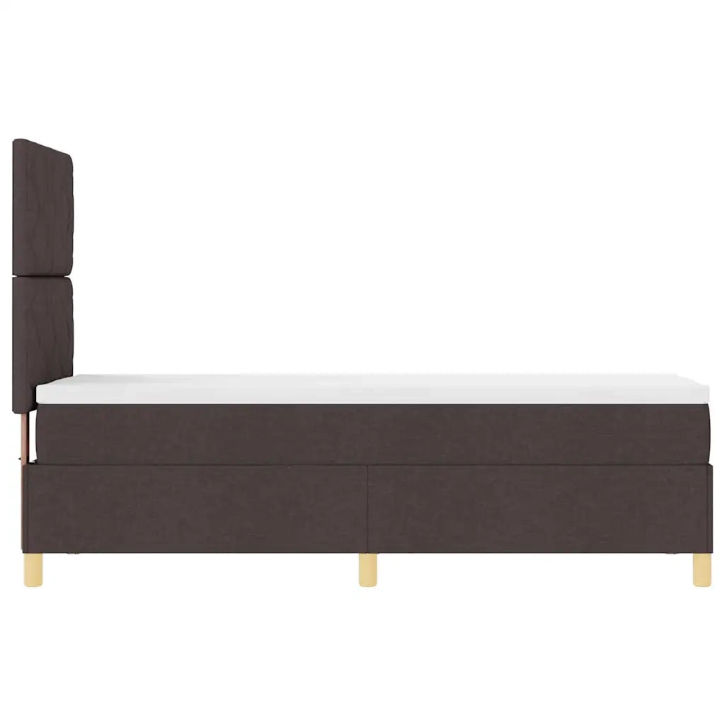 Letto a Sorgente LED Marrone Scuro 80 x 200 cm Tessuto 3343134