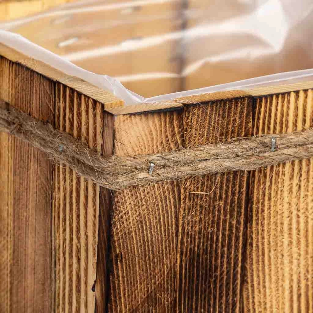 Cesto rettangolare in legno 21x15x10h cm
