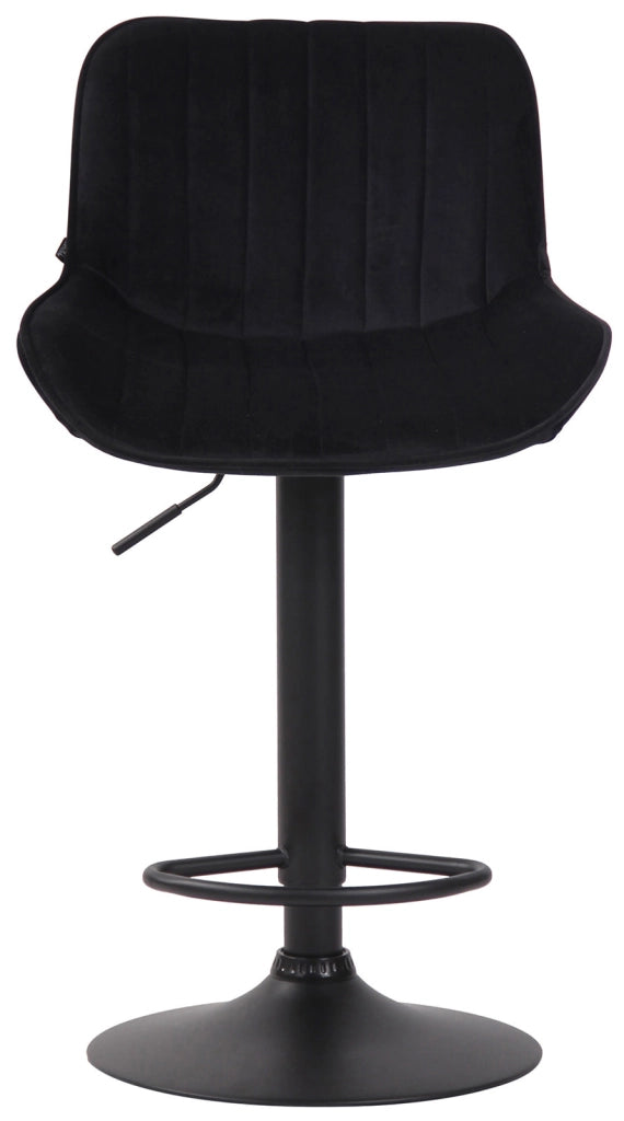 Set di 2 sgabelli da bar Lentini Velvet nero,nero