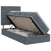 Letto con contenitore e materasso Grigio Scuro 90 x 200 cm 3459604