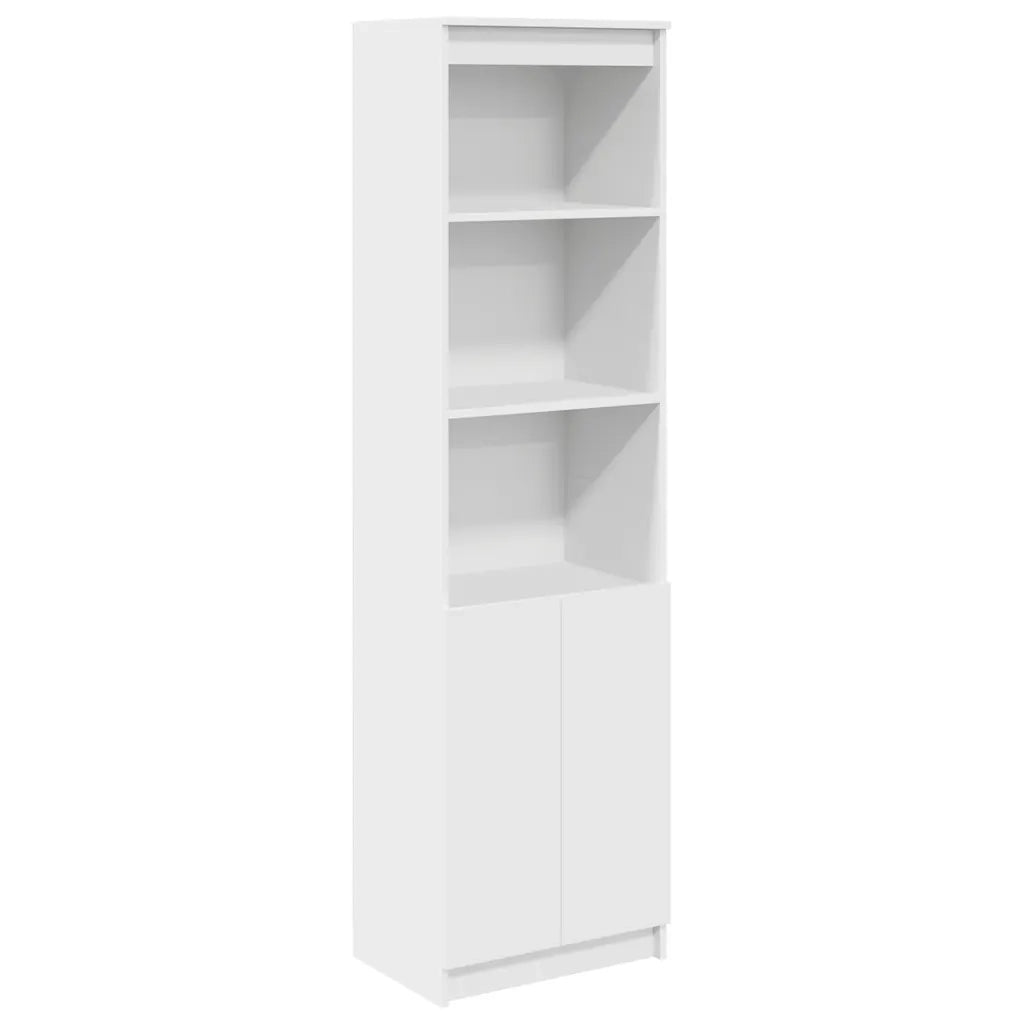 Credenza-Buffet-Armadio da cucina Bianca 50x35x180 cm in Legno Multistrato