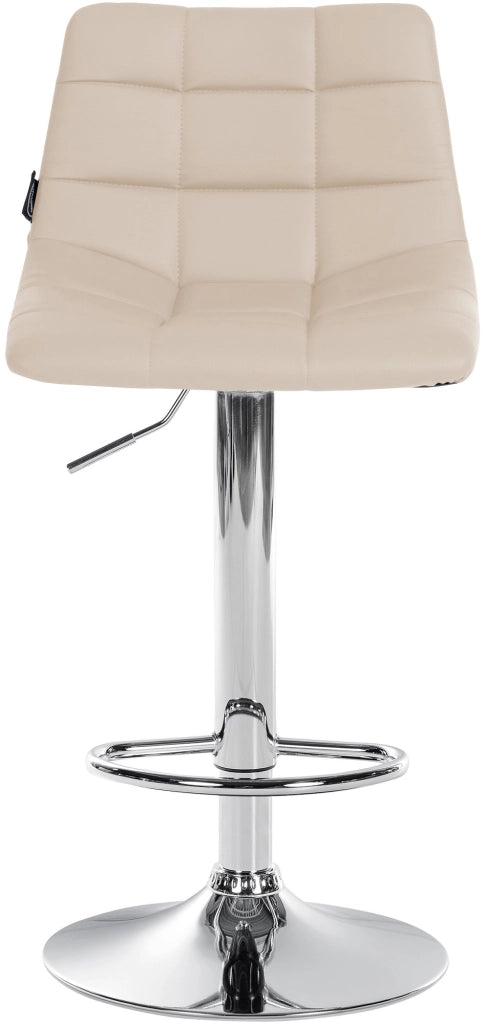 Set di 2 sgabelli da bar Jerry in similpelle crema,cromo