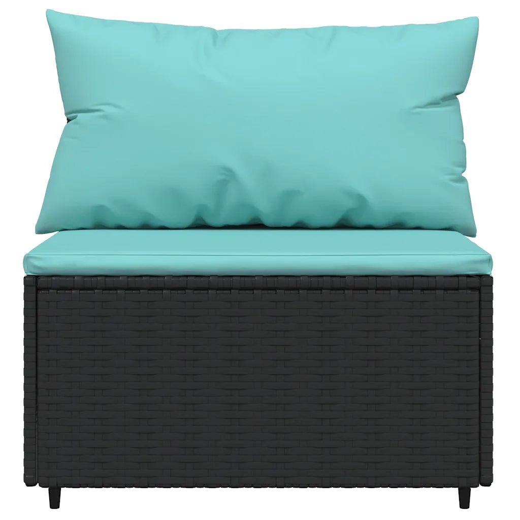 Divano Centrale da Giardino con Cuscini in Polyrattan Nerocod mxl 70835
