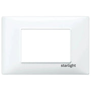 Elettroit serie starlight placca 3p tecnopolimero bianco per supporto montaggio su cassetta 503