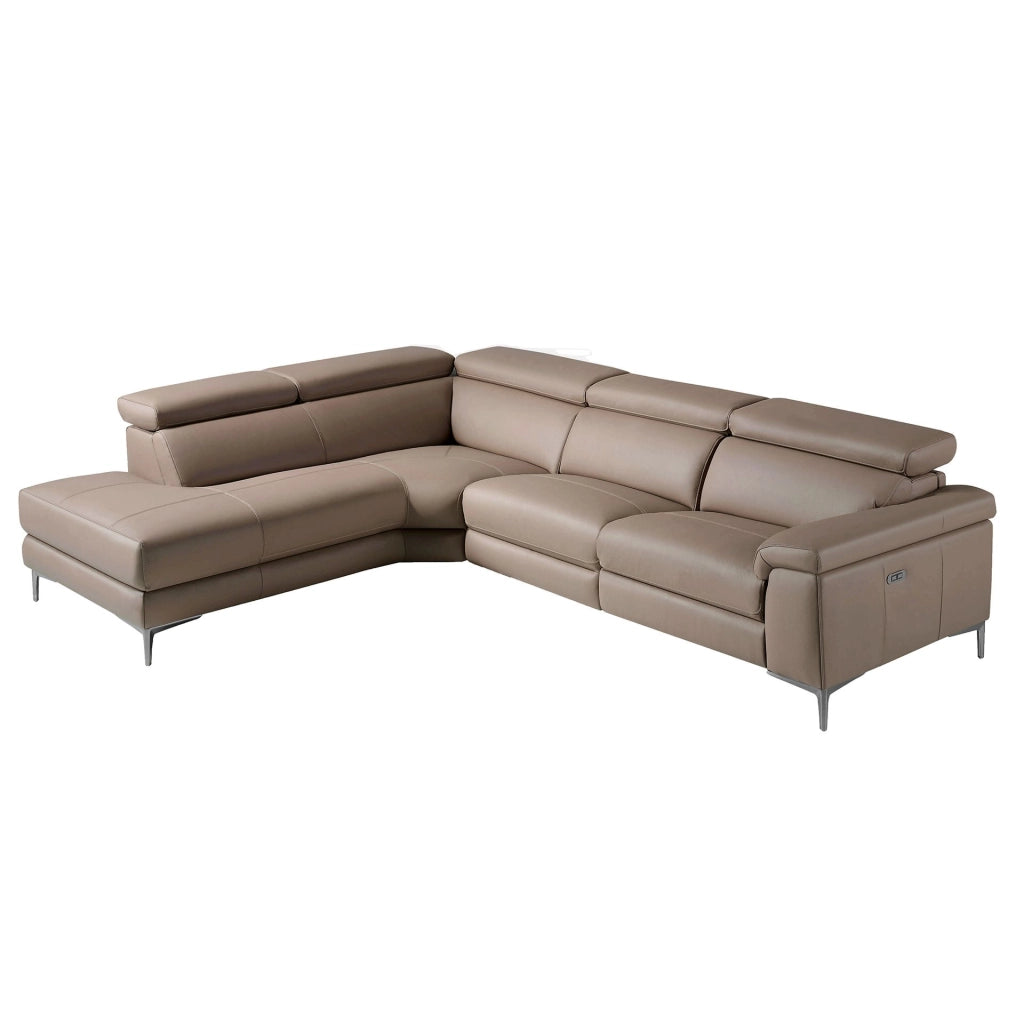 Divano relax chaise longue sinistra in pelle di visone
