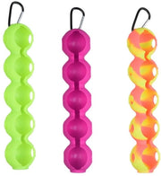 Set di 3 contenitori per palline da golf in silicone - 3 pezzi - Materiale in silicone ecocompatibile - Clip per contenitore - Chiusura a molla - Portatile - Materiale in silicone duraturo - Contenitori per palline da golf