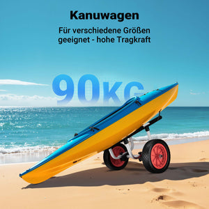 Carrello da trasporto in alluminio con ruote grandi in PU Ø 31 cm Larghezza regolabile Per kayak