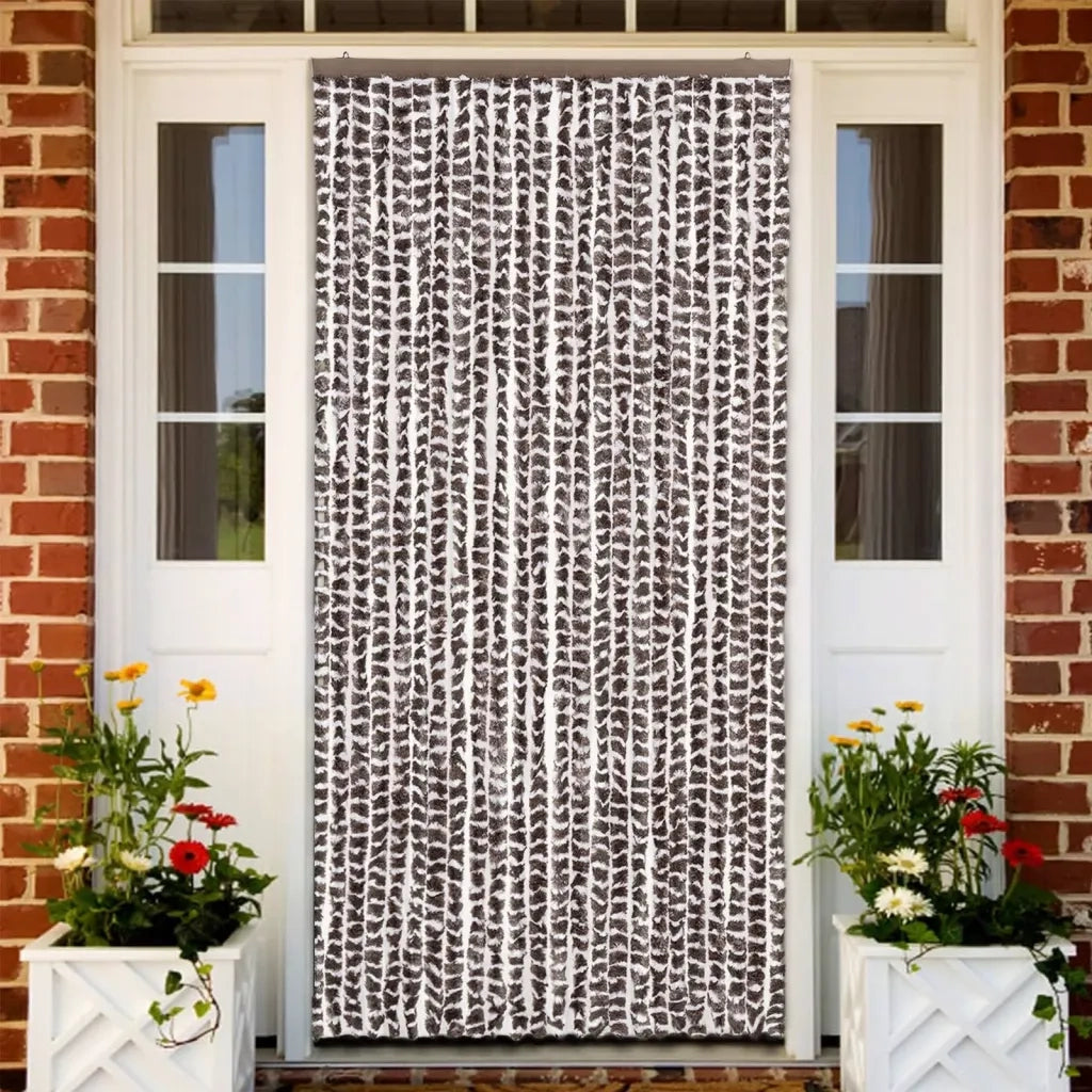 Zanzariera Marrone e Bianco 100x220 cm Ciniglia CFW2230153