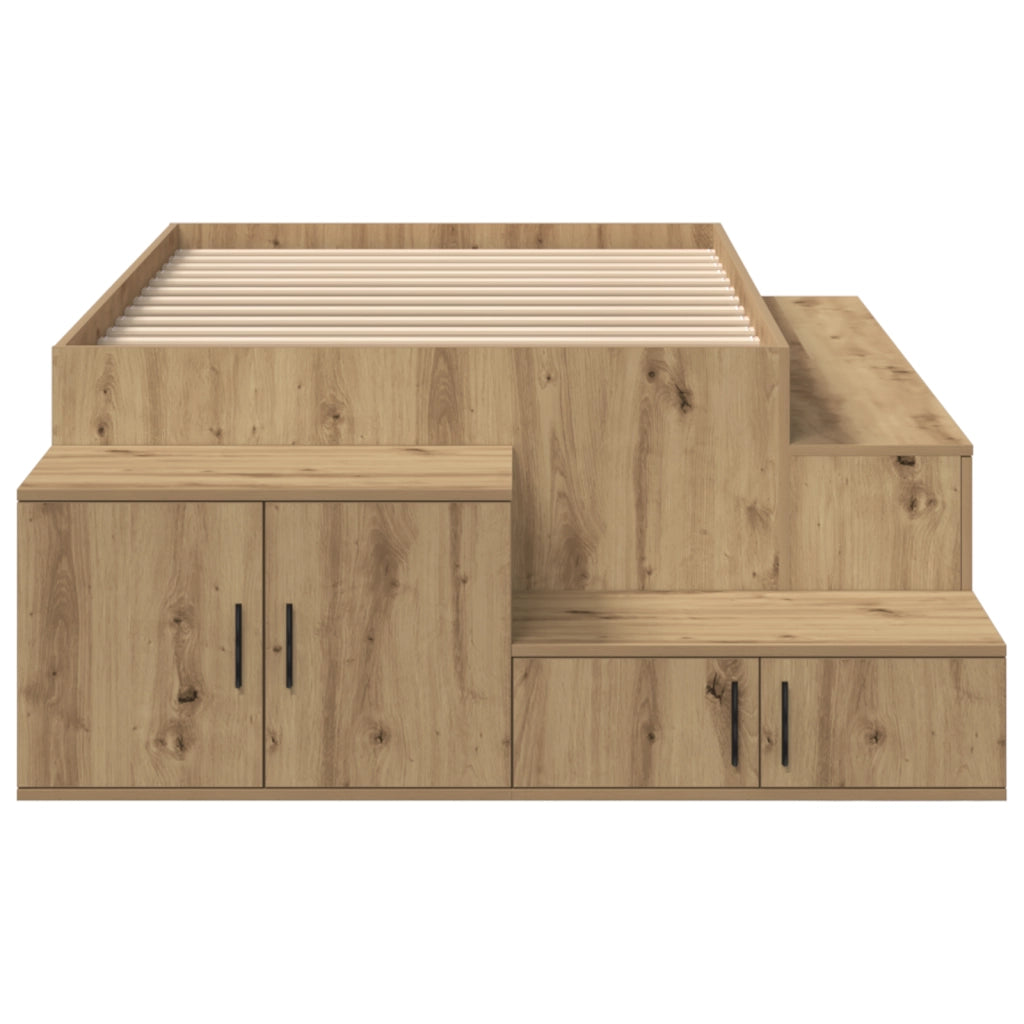 Letto Contenitore Finta Quercia 80x200 cm