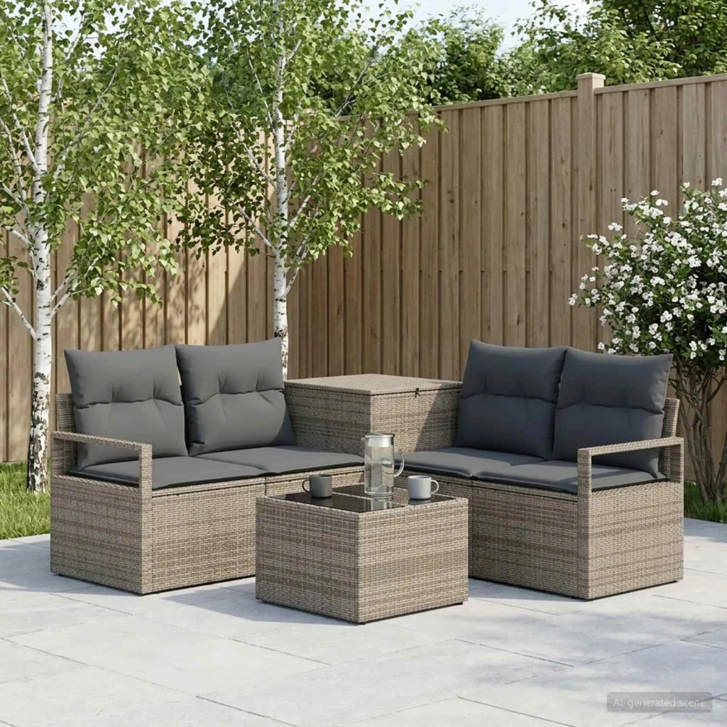 Set di divani 6 pz Grigio e Grigio Scuro 3447244