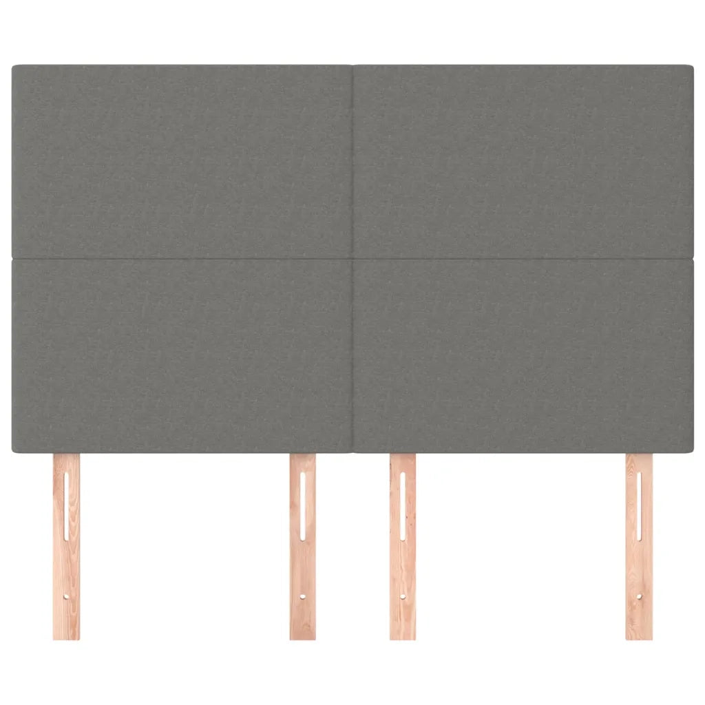 Testiera Grigio Scuro 144x5x118/128 cm Tessuto 3116051
