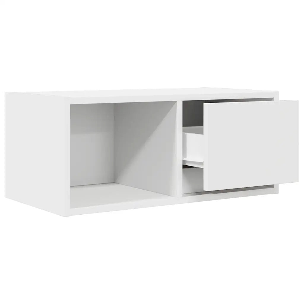 Mobili TV a Parete 2pz Bianchi 60x31x25,5 cm Legno Multistrato 861437