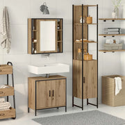 Unità da Bagno con lo scaffale 3 pcs Marrone Legno multistrato 3334384