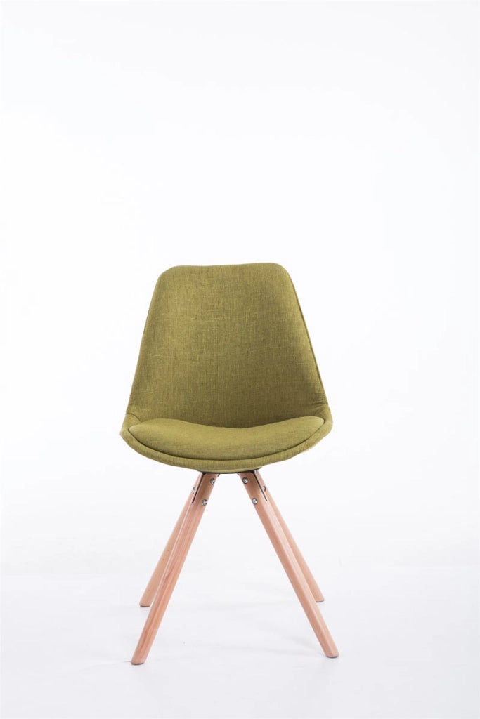 Sedia Toulouse in stoffa gambe tonde verde,natura