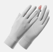 Manopole per protezione solare - Lunghezza 22 cm - Altezza 15 cm - Protezione UV estiva - Antiscivolo per touchscreen - Asciugatura rapida - Smalto antistatico - Aperture per indice e pollice - UPF 50+ - Ciclismo e corsa in linea