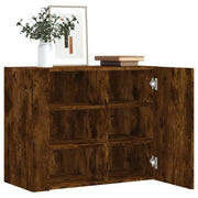 vidaXL Armadietto a Muro Rovere Fumo 75x35x60 cm in Truciolato