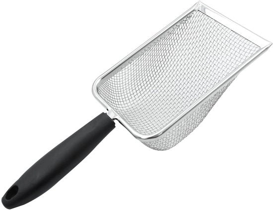 Filtro per sabbia per animali - Spazzola per gabbia - Ergonomico e pratico - Buon foro - Strumento di pulizia - Adatto per gatto cane coniglio lucertola