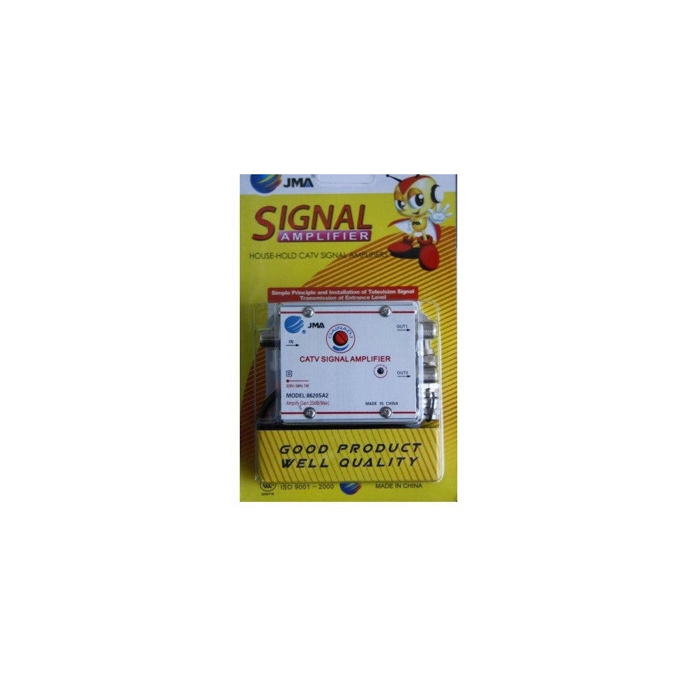 Trade Shop - Amplificatore Segnale Antenna Tv Catv 2 Way Uscite Canali Televisione Televisor -