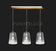 SOSPENSIONE OTTONE SAT. RETTANGOLARE 3 LUCI CROMO 1164OS-S3 R-CR