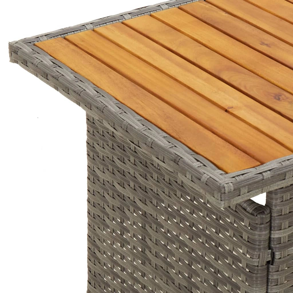Set di mobili da giardino mobili da esterno set da 2 pezzi con cuscini resina intrecciata grigia 02_0015893