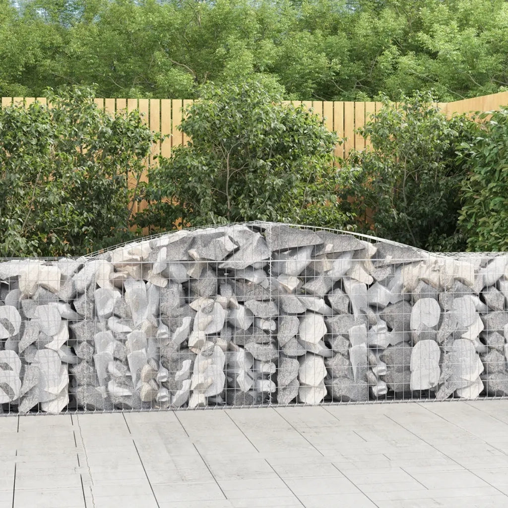 Cesti Gabbioni ad Arco 5 pz 400x50x80/100 cm Ferro Zincato 3146986