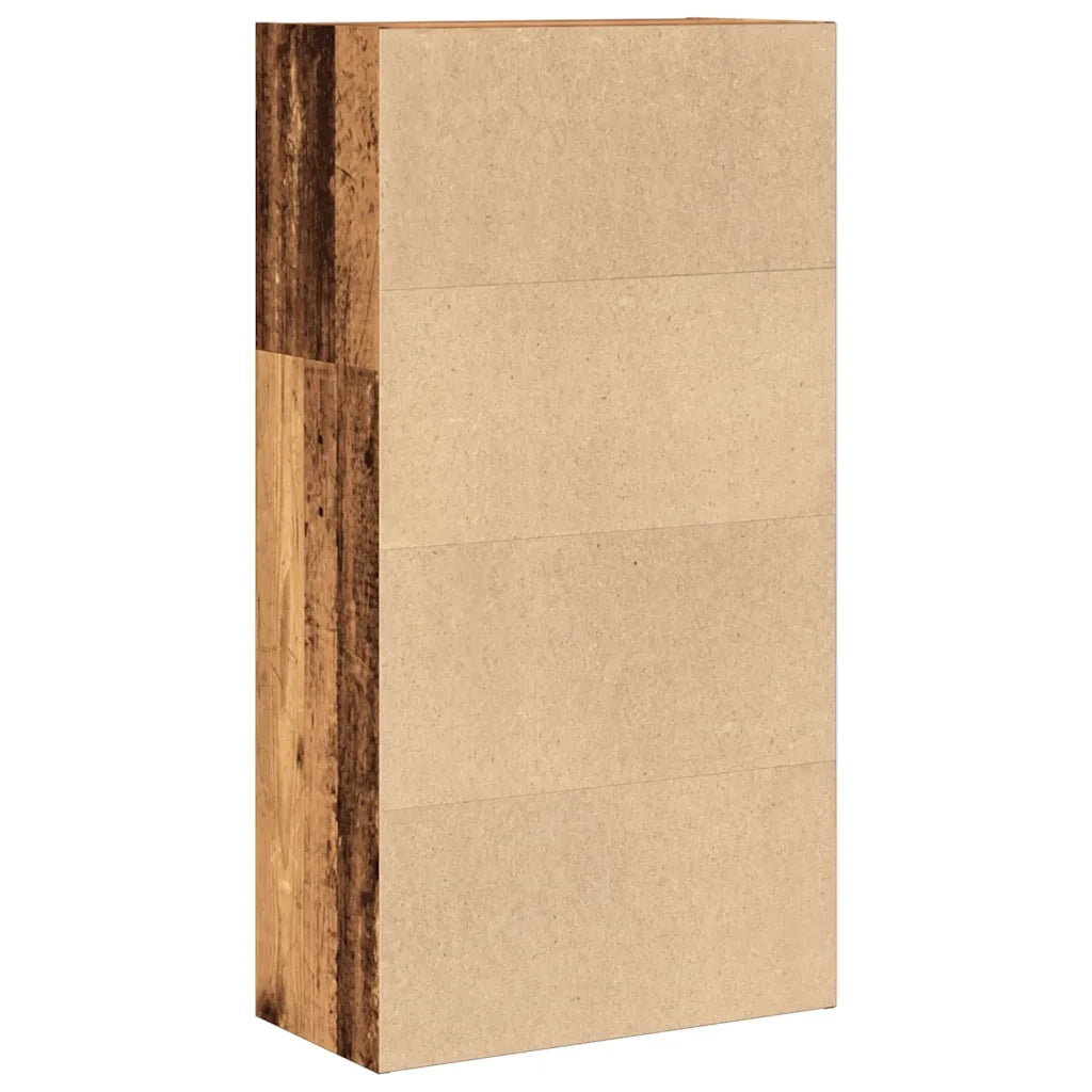 Libreria-Scaffale per Libri-Mobile di Stoccaggio Legno Antico 60x30x114 cm in Legno Multistrato
