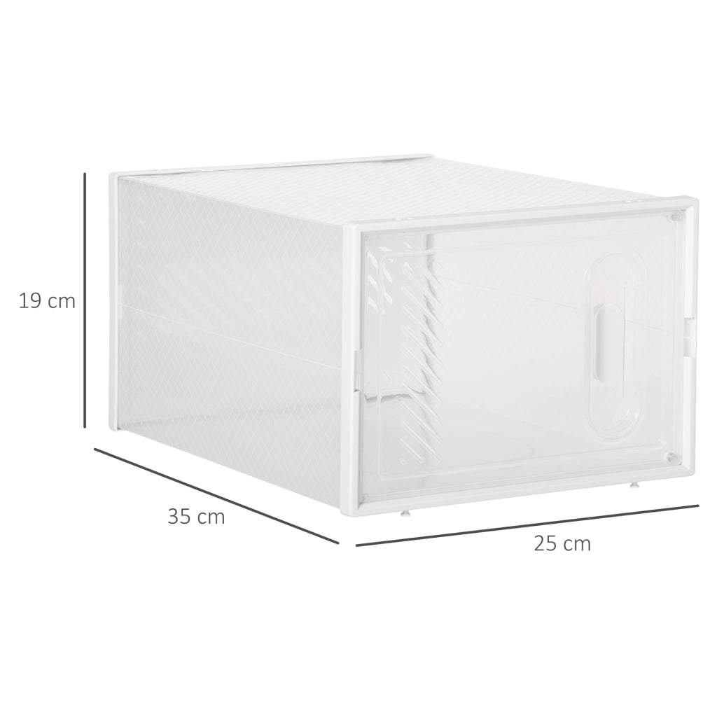 Mobile Scarpiera Rettangolare in Plastica PP. 18 Box 25x35x19 cm per Scarpe max 43 EU. Vestiti e Libri