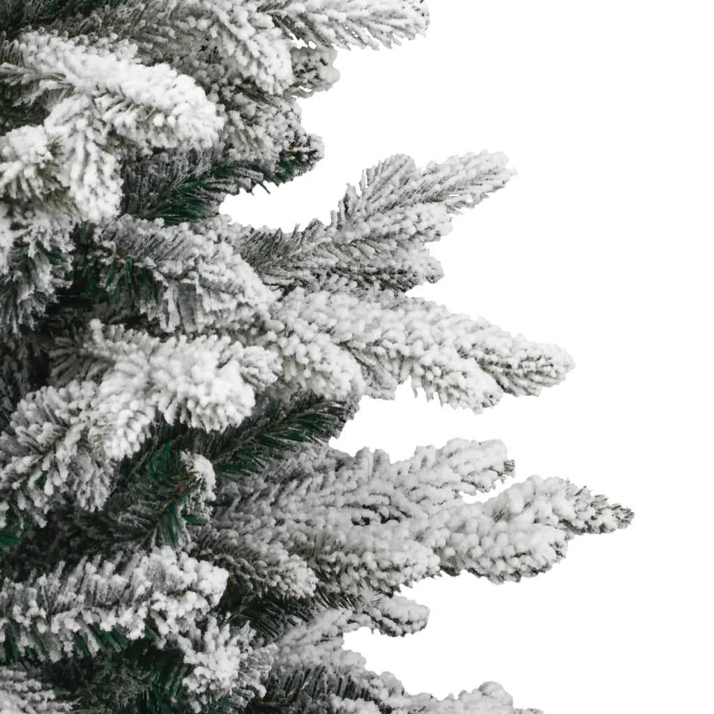 Albero Natale Artificiale Incernierato con Neve Fioccata 150 cm