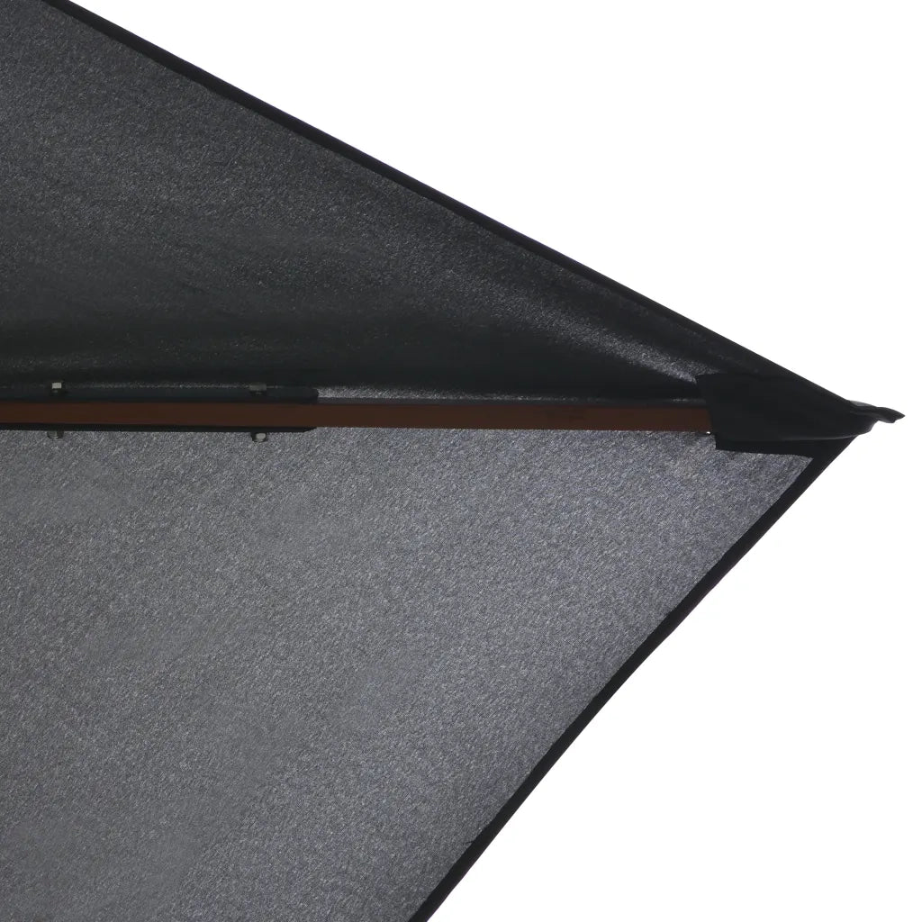 Ombrellone da Esterni con Palo in Legno 200x300 cm Antracite 44513