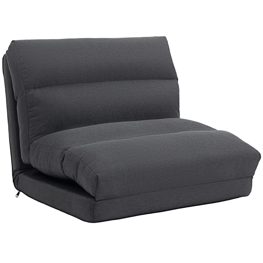 Pouf letto reclinabile pieghevole ¨C zephmum ¨C grigio scuro 70x72x56 cm