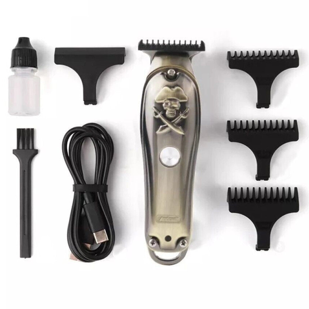 Trade Shop - Taglia Capelli Ricaricabile Rasoio Elettrico Regola Barba 3 Pettini Usb Q-tf52 -