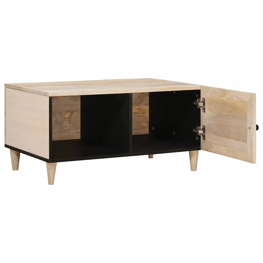 vidaXL Tavolino da salotto con lo scaffale Beige 80 x 50 x 40 cm