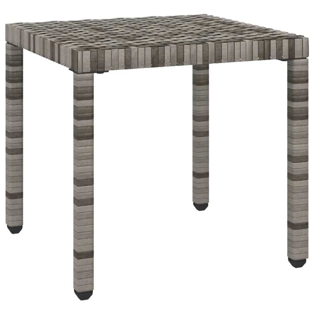 Lettini Prendisole 2 pz con Tavolo in Polyrattan Grigio cod mxl 23248