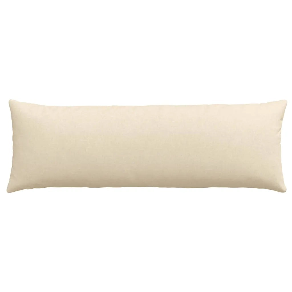 Cuscini da Divano 2 pz-Set di 2 Cuscini per Sofa Crema 120 x 40 cm Tessuto 871812
