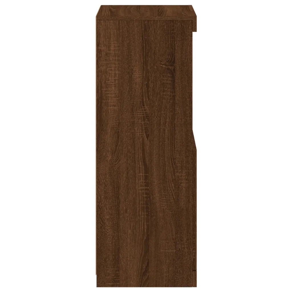 Credenza con Luci LED-Buffet-Armadio da cucina Rovere Marrone 41x37x100 cm 442015