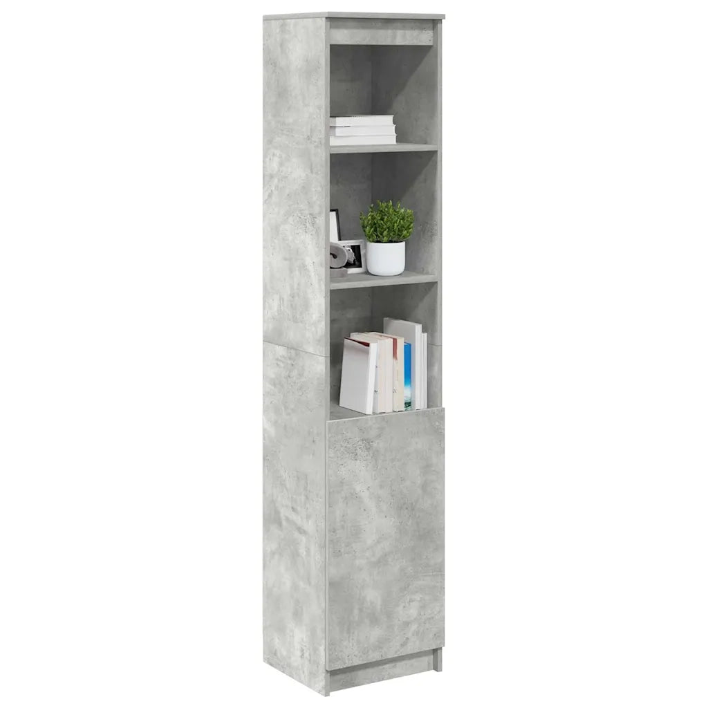 Credenza Grigio Cemento 37,5x35x180 cm in Legno Multistrato 861673