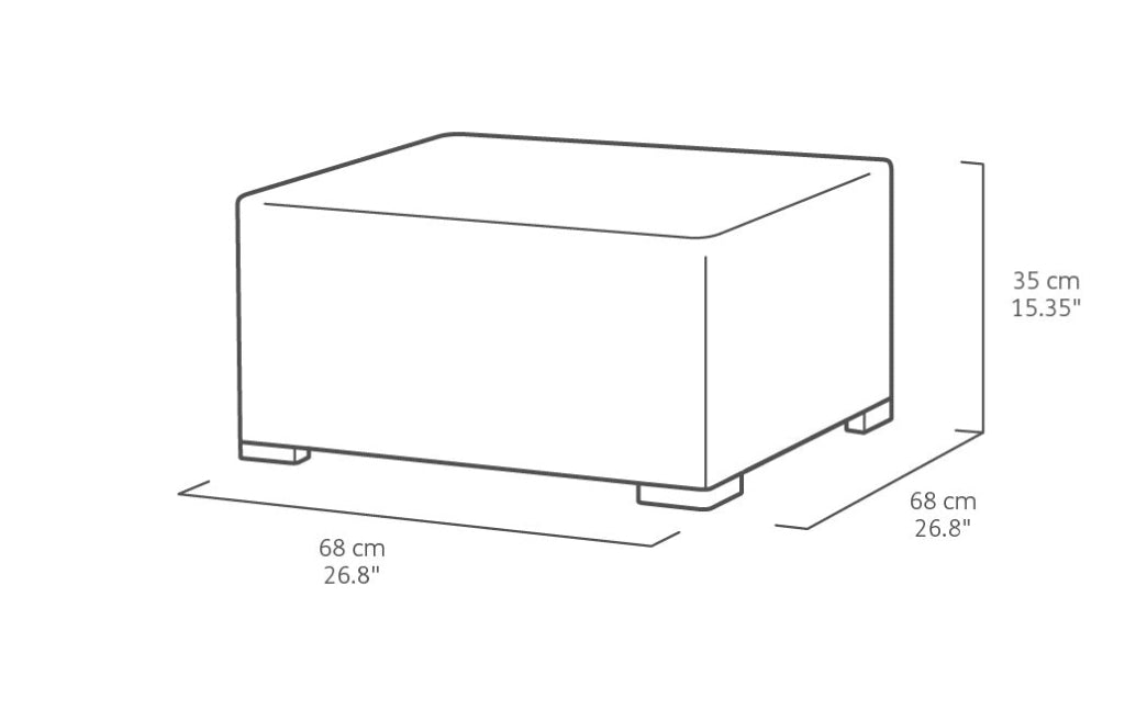 Tavolino da Giardino 68x68x35h cm California Cappuccino