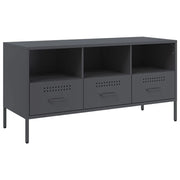 Mobile TV multimediale scaffale TV credenza mobile TV sala da pranzo soggiorno camera da letto antracite 100,5 x 39 x 50,5 cm acciaio antracite 02_0026381