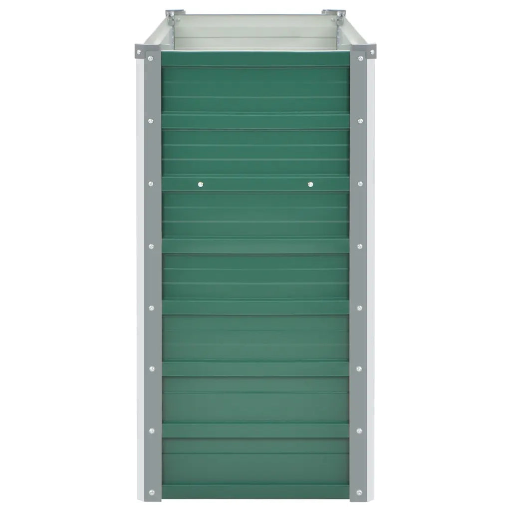 Letto Rialzato Giardino in Acciaio Zincato 100x40x77 cm Verde 44853
