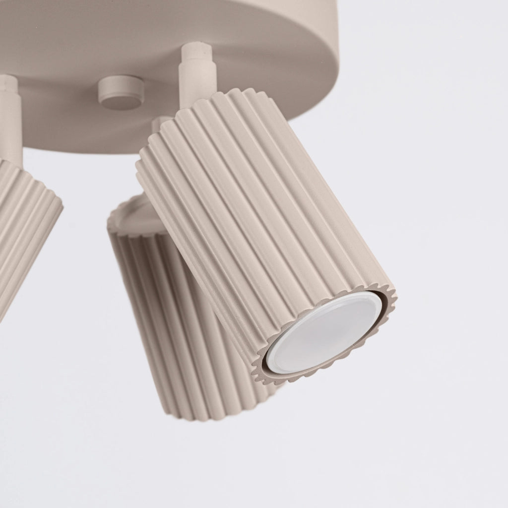 Plafoniera GRAVIO Pure Lume taupe tonda Ø20cm 3xGU10
