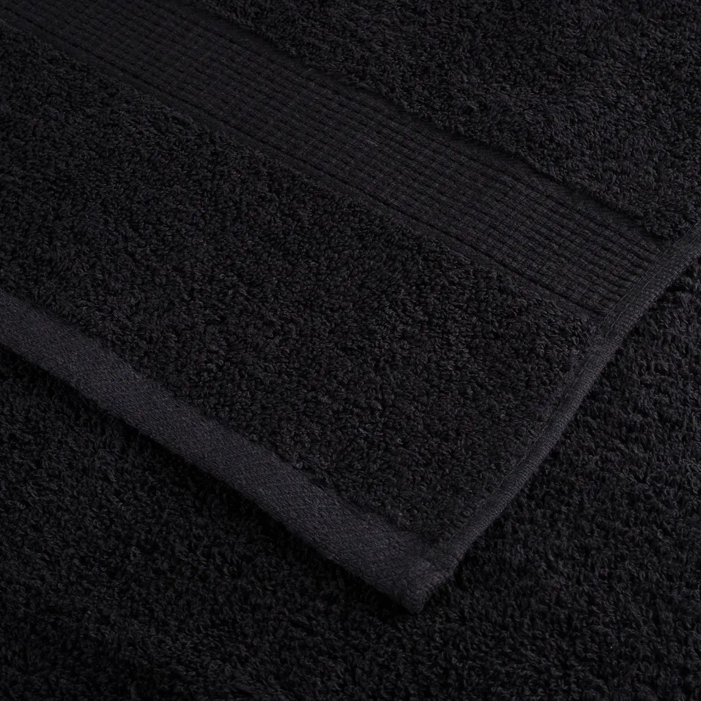 vidaXL Asciugamani SOLUND 4 pz Neri 100x200 cm 600 g/m²