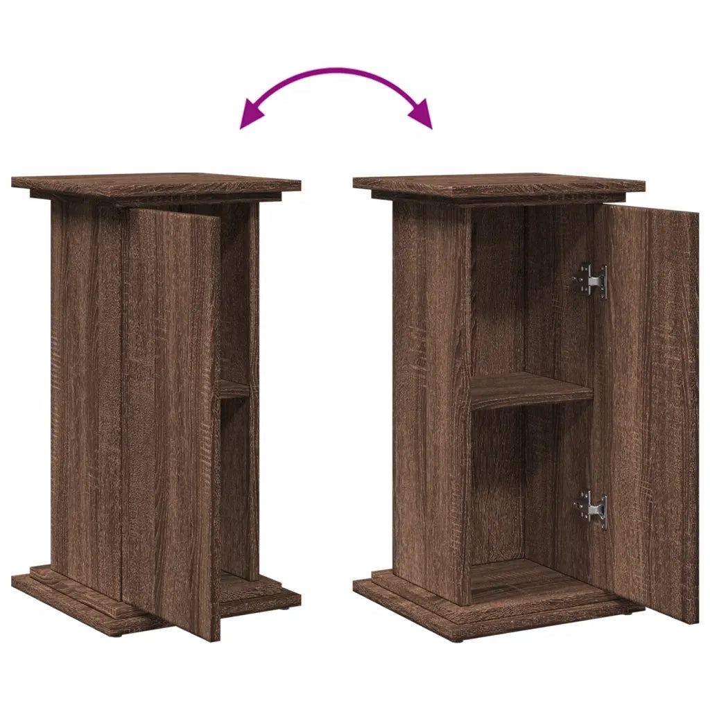Espositore con Portaoggetti Rovere Marrone 31x30x60 Truciolato 854622