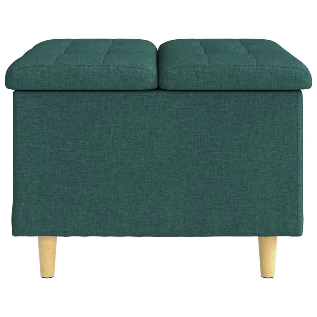 Pouf contenitore Verde Scuro 60 x 60 x 45 cm Tessuto