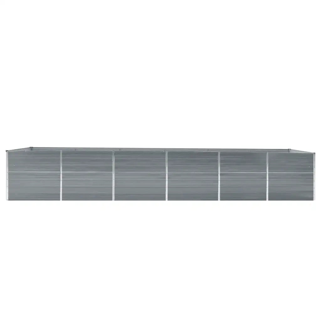 Letto Rialzato Giardino in Acciaio Zincato 480x80x77 cm Grigio cod mxl 52241