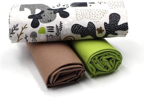 Set di tessuti in cotone 1,5m design + 2x 100% cotone selezione di tessuti a colori coordinati