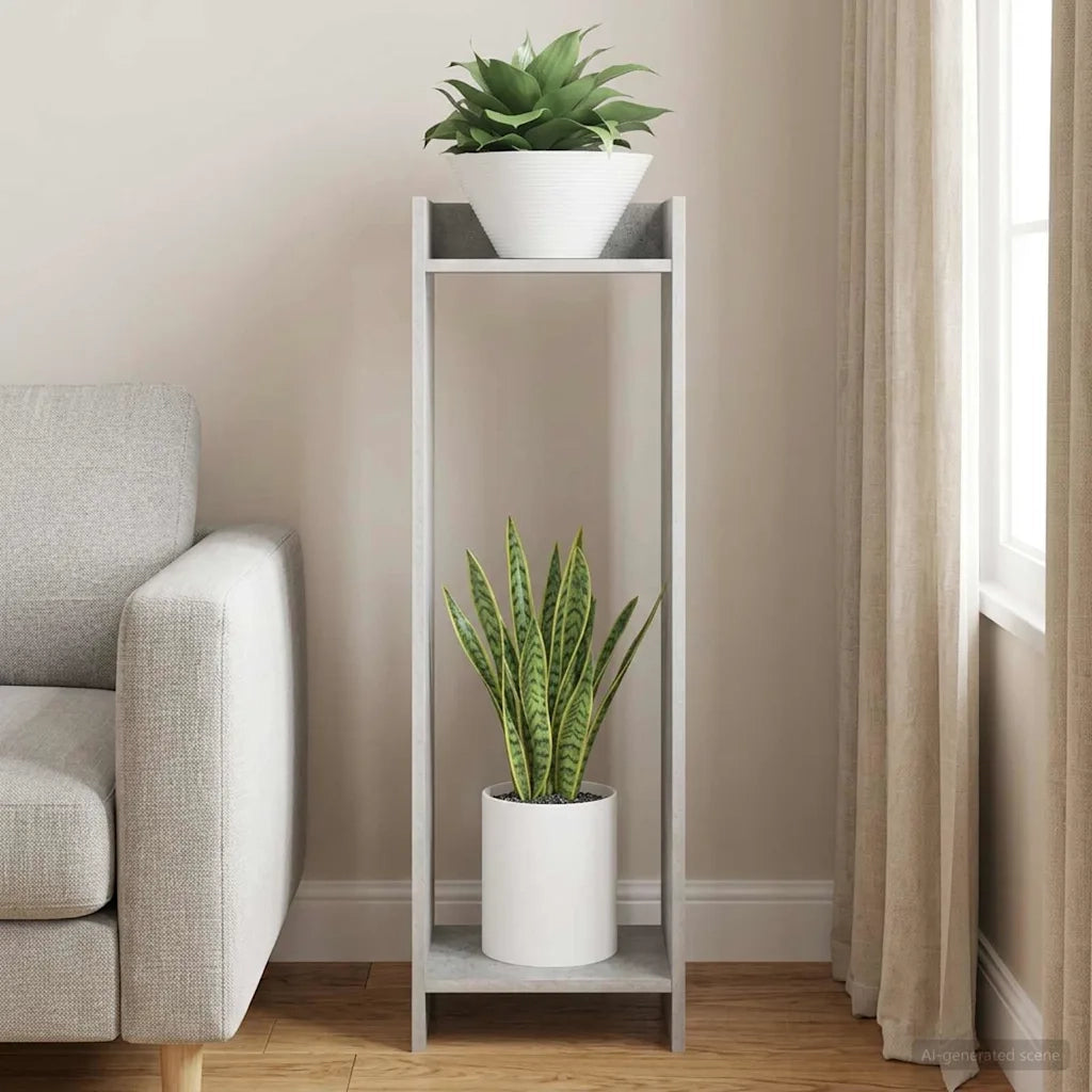 Supporto per piante Grigio Cemento 30 x 30 x 100 cm 899568