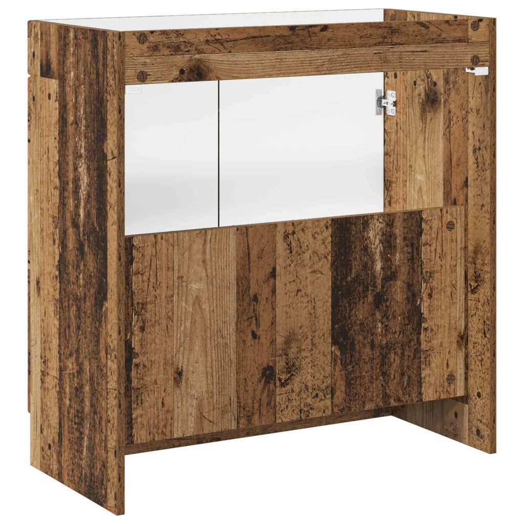 Mobiletto da bagno sotto il lavello Legno antico 890072